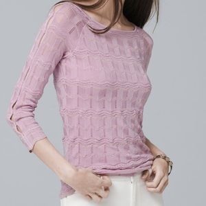 WHBM Bracelet Sleeve Stitched Detail Sweater